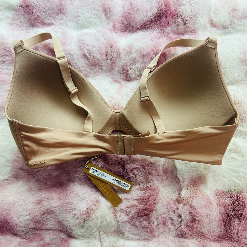 SKIMS Wireless Form Lightly Lined T-Shirt Bra 38C Mica Beige BR-WRL-1889 NWT - Picture 2 of 4